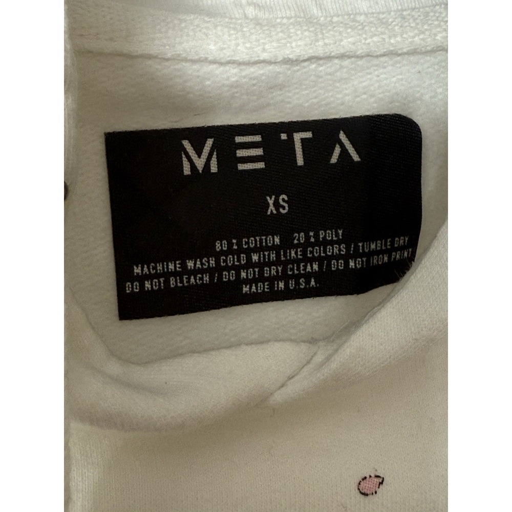 Cherry‎ Blossom Meta Anime White Hoodie Sweatshirt Size XS.  K31 - Picture 2 of 7